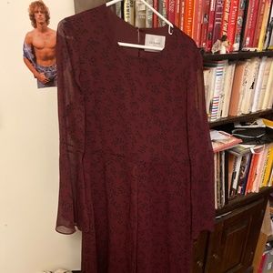 Burgundy dress